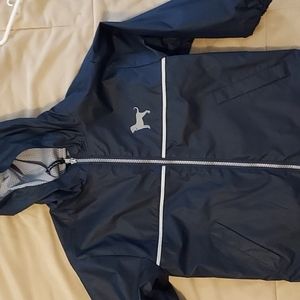 Black Dog Boys rain jacket. Size 5/6, Navy Blue